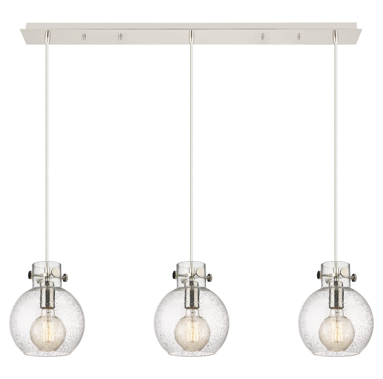 INNOVATIONS 123-410-1PS-PN-G410-8SDY Newton Sphere 0 Light 40 inch Linear Pendant Polished Nickel