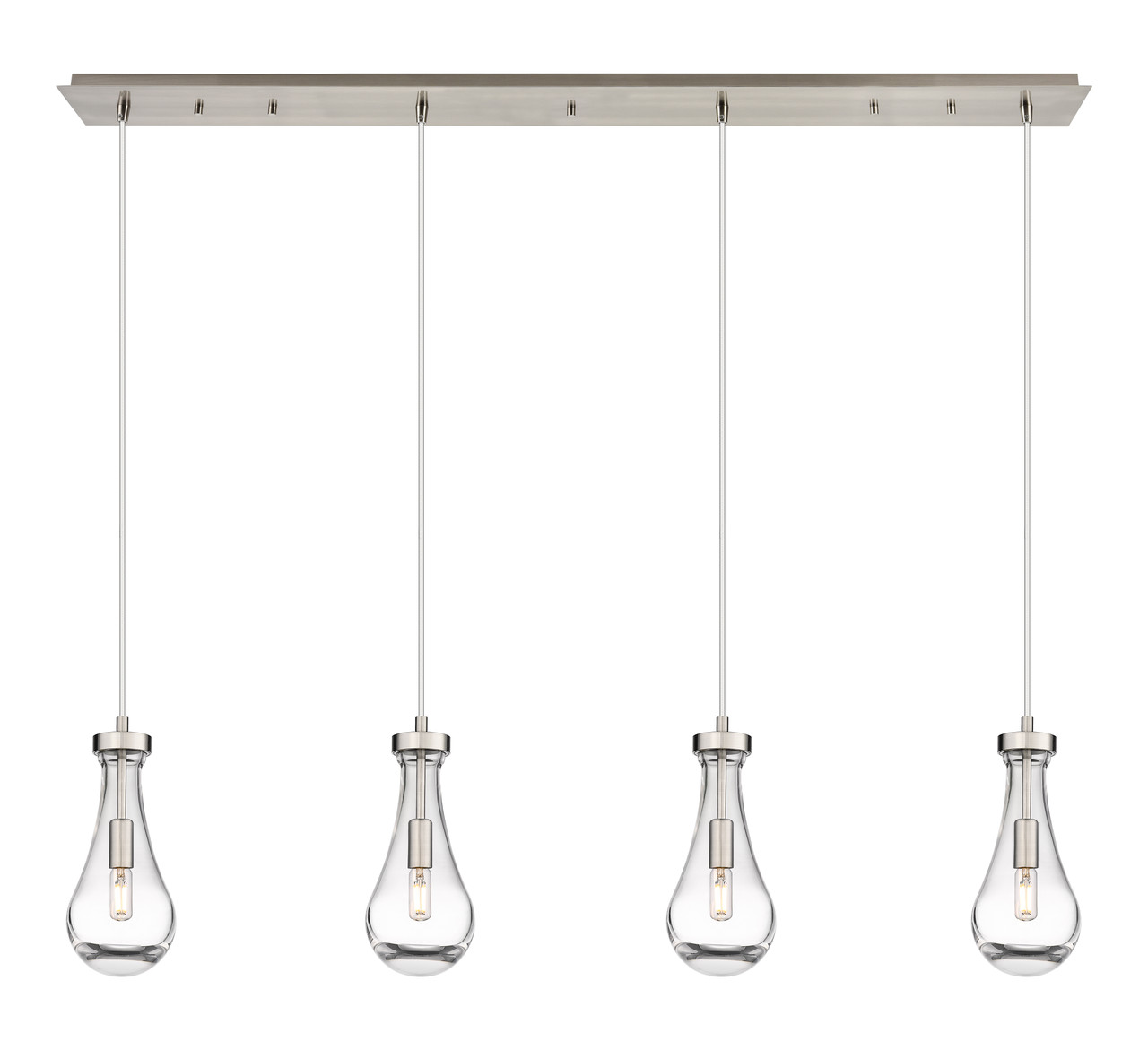 INNOVATIONS 124-451-1P-SN-G451-5CL Owego 1 Light 49 inch Linear Pendant Brushed Satin Nickel
