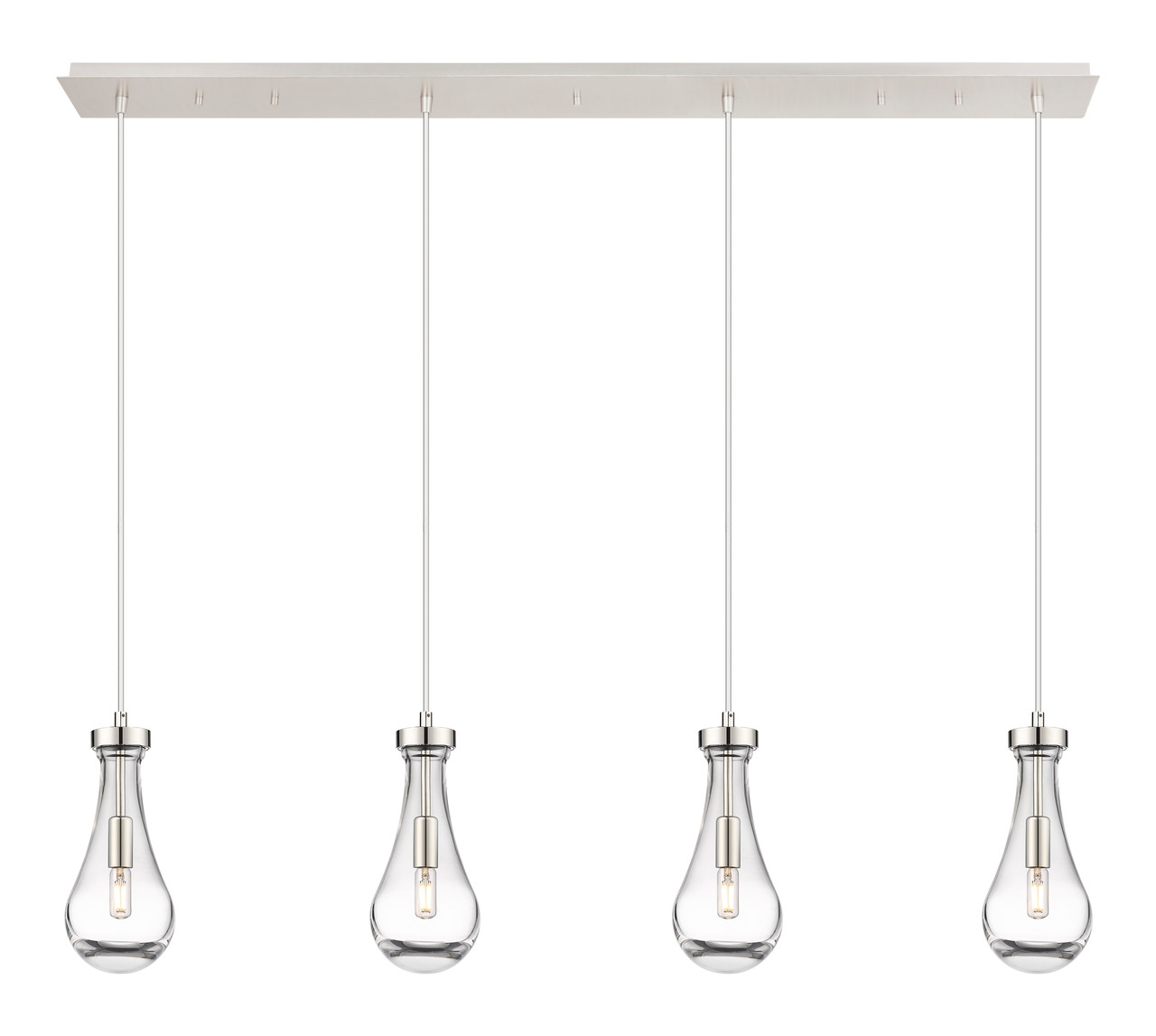 INNOVATIONS 124-451-1P-PN-G451-5CL Owego 5 Light 49 inch Linear Pendant Polished Nickel