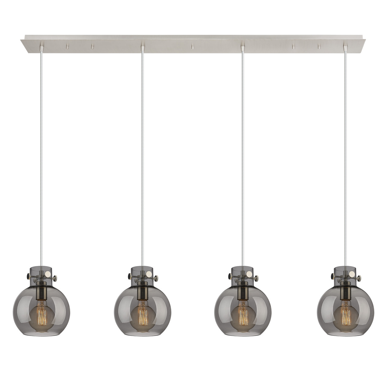 INNOVATIONS 124-410-1PS-PN-G410-8SM Newton Sphere 0 Light 52 inch Linear Pendant Polished Nickel