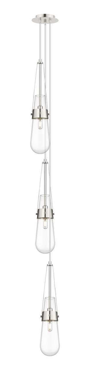 INNOVATIONS 103-452-1P-PN-G452-4CL Milan 1 Light 6 inch Multi Pendant Polished Nickel