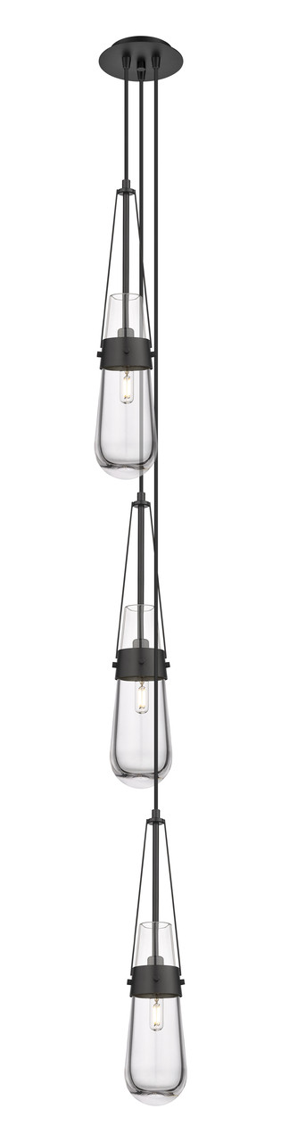 INNOVATIONS 103-452-1P-BK-G452-4CL Milan 4 Light 6 inch Multi Pendant Matte Black