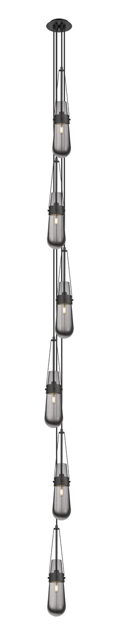 INNOVATIONS 106-452-1P-BK-G452-4SM Milan 2 Light 6 inch Multi Pendant Matte Black