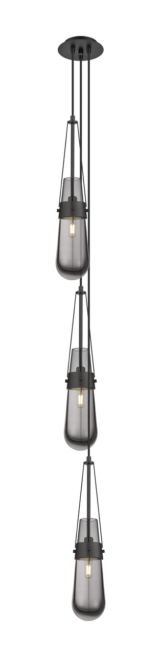 INNOVATIONS 103-452-1P-BK-G452-4SM Milan 7 Light 6 inch Multi Pendant Matte Black