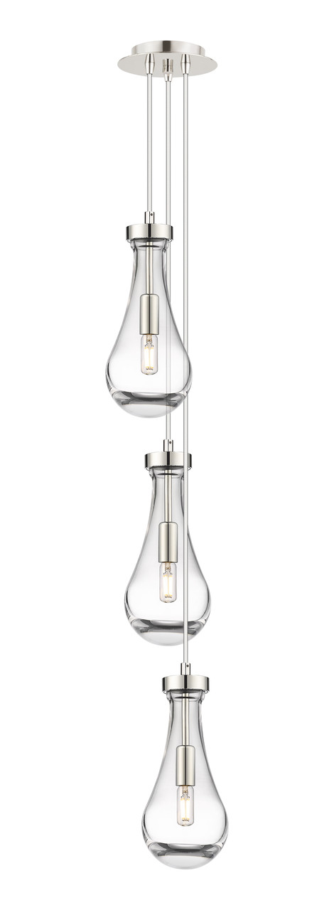 INNOVATIONS 103-451-1P-PN-G451-5CL Owego 6 Light 7 inch Multi Pendant Polished Nickel
