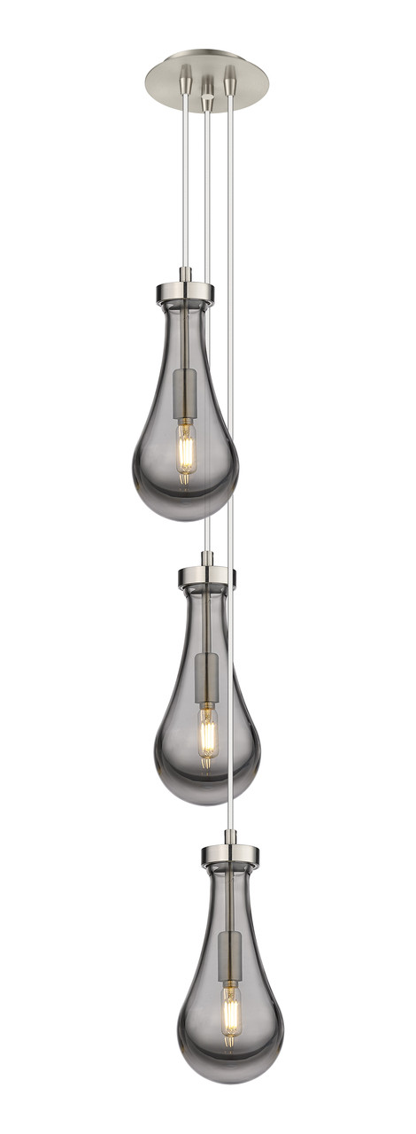 INNOVATIONS 103-451-1P-SN-G451-5SM Owego 5 Light 7 inch Multi Pendant Brushed Satin Nickel