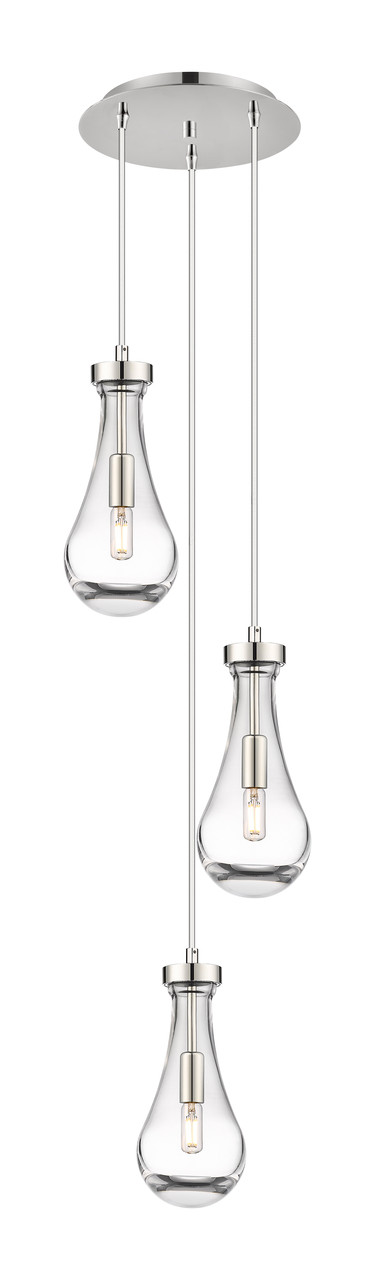 INNOVATIONS 113-451-1P-PN-G451-5CL Owego 6 Light 13 inch Multi Pendant Polished Nickel