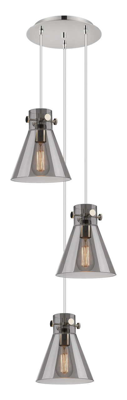 INNOVATIONS 113-410-1PS-PN-G411-8SM Newton Cone 0 Light 16 inch Multi Pendant Polished Nickel