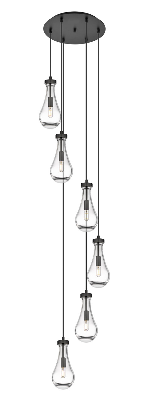 INNOVATIONS 116-451-1P-BK-G451-5CL Owego 3 Light 16 inch Multi Pendant Matte Black