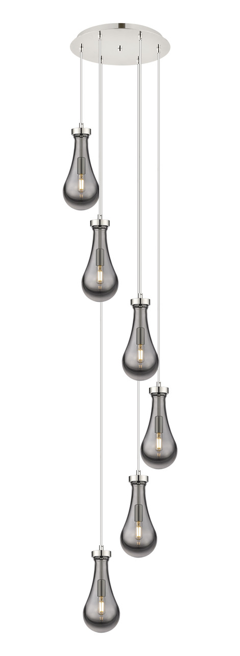 INNOVATIONS 116-451-1P-PN-G451-5SM Owego 3 Light 16 inch Multi Pendant Polished Nickel
