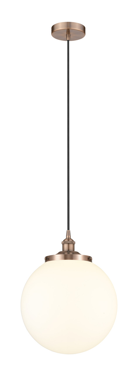 INNOVATIONS 616-1PH-AC-G201-14 Beacon 1 13.75 inch Multi Pendant Antique Copper