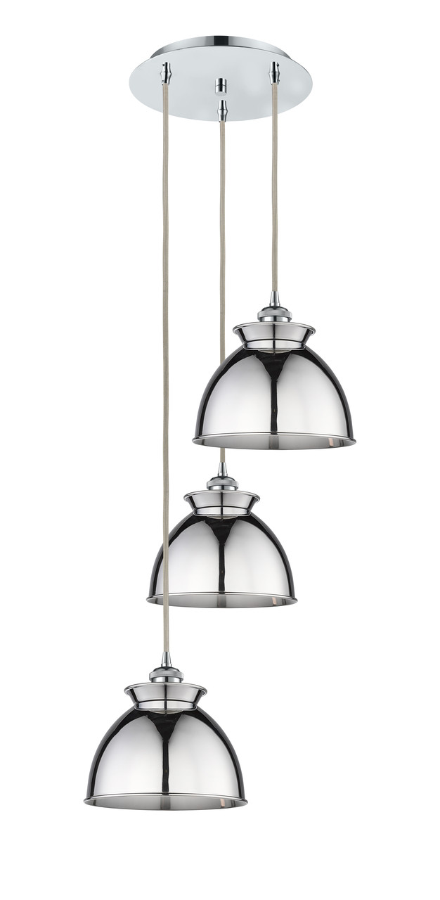 INNOVATIONS 113B-3P-PC-M14-PC Adirondack 3 14.125 inch Multi Pendant Polished Chrome