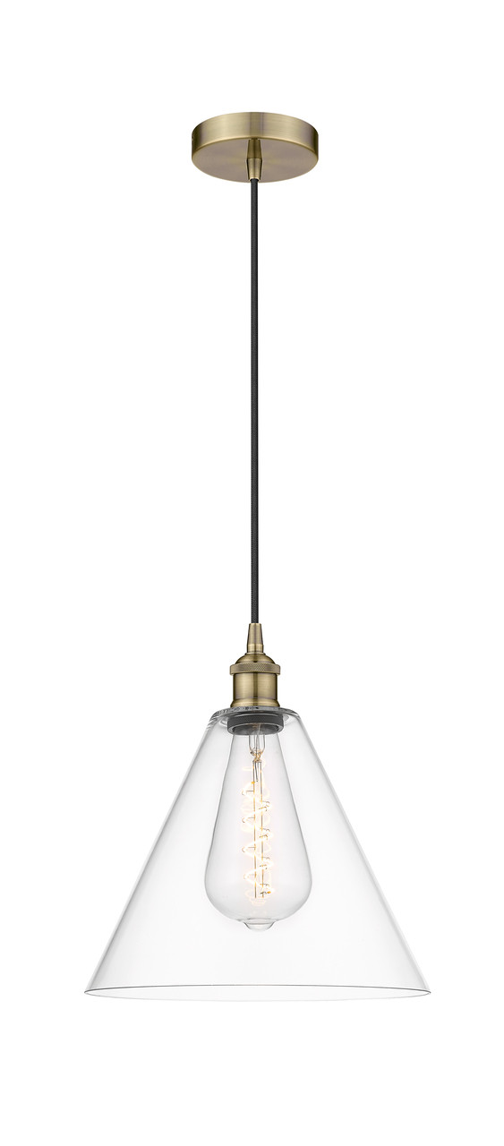 INNOVATIONS 616-1P-AB-GBC-122 Berkshire 1 12 inch Multi Pendant Antique Brass