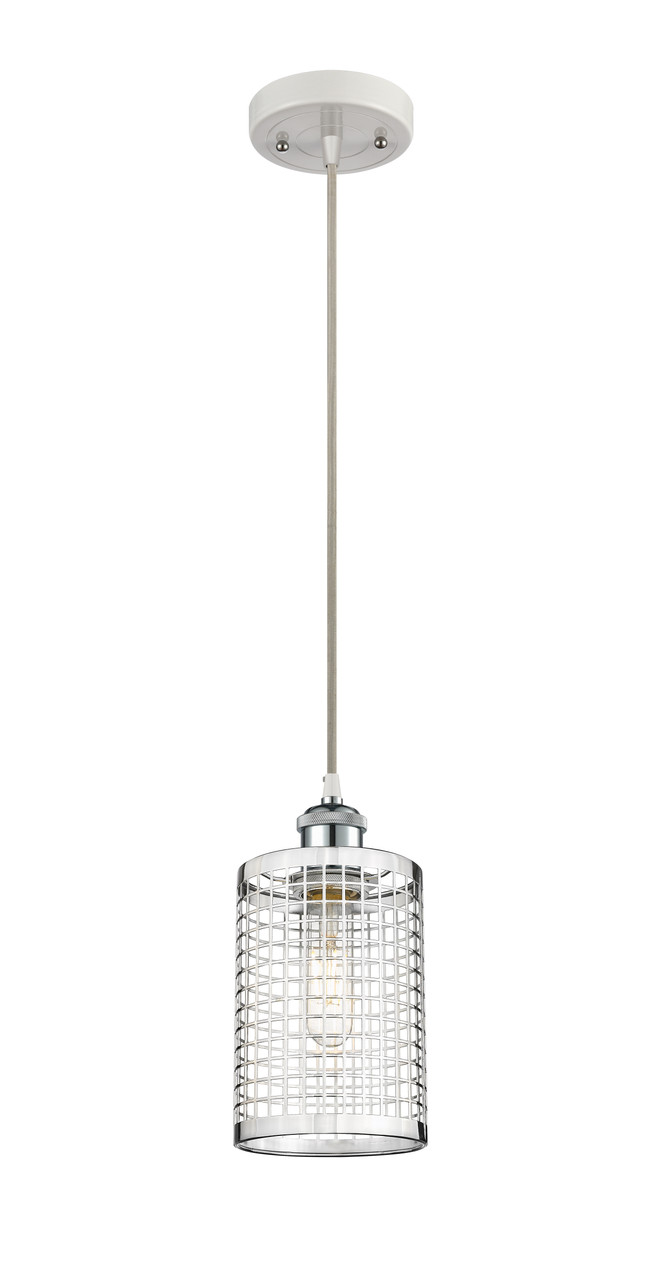 INNOVATIONS 516-1P-WPC-M18-PC Nestbrook 1 4.75 inch Multi Pendant White and Polished Chrome