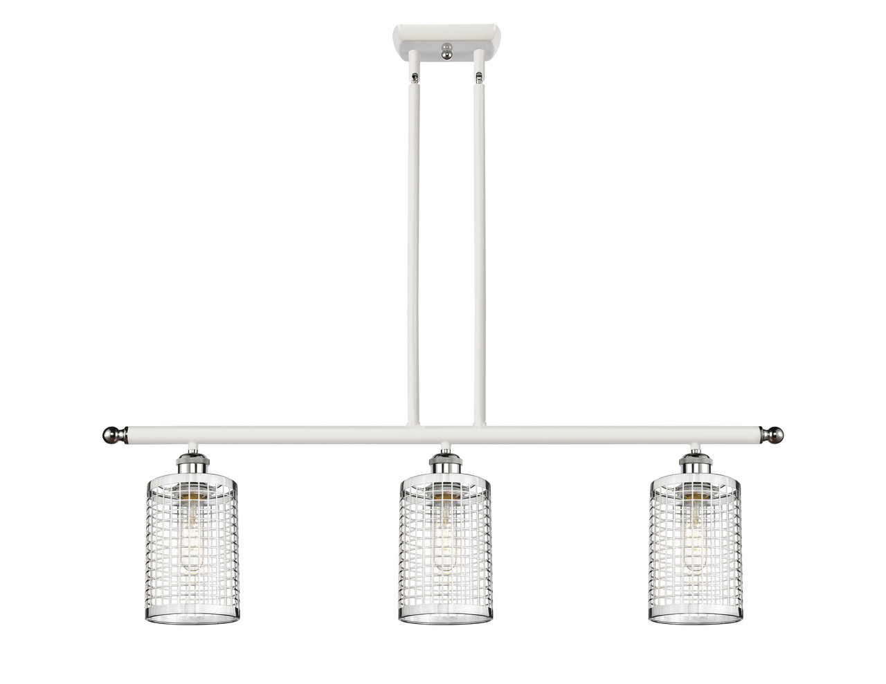 INNOVATIONS 516-3I-WPC-M18-PC Nestbrook 3 36 inch Multi Pendant White and Polished Chrome