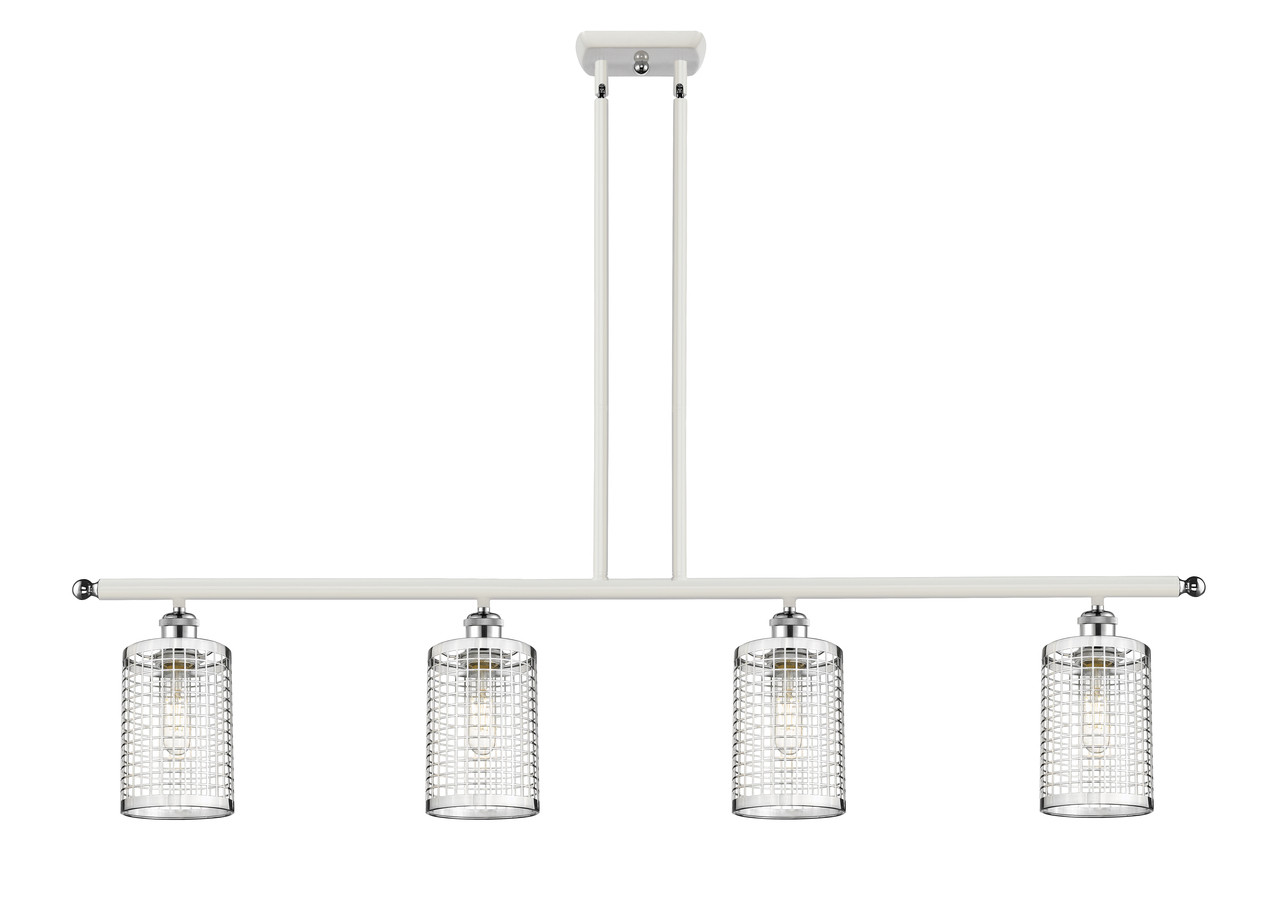 INNOVATIONS 516-4I-WPC-M18-PC Nestbrook 4 48 inch Multi Pendant White and Polished Chrome