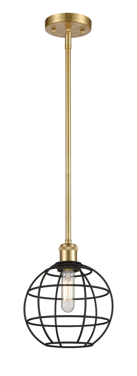 INNOVATIONS 516-1S-SG-CE-8-BK Lake Placid 1 8 inch Multi Pendant Satin Gold