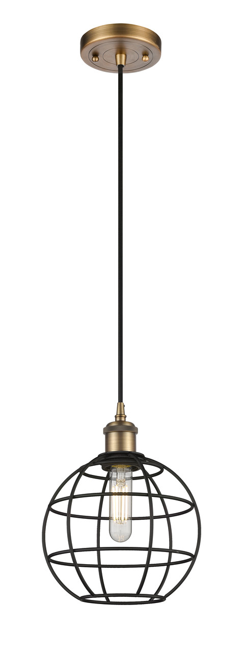 INNOVATIONS 516-1P-BB-CE-8-BK Lake Placid 1 8 inch Multi Pendant Brushed Brass