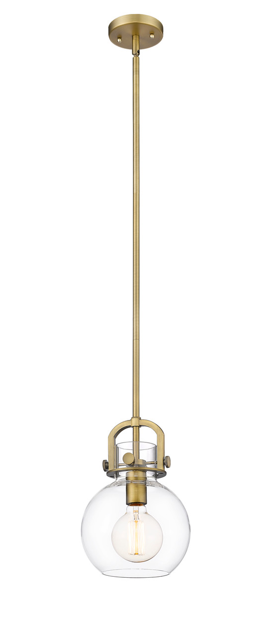 INNOVATIONS 410-1SS-BB-G410-8CL Newton Sphere 1 8 inch Multi Pendant Brushed Brass