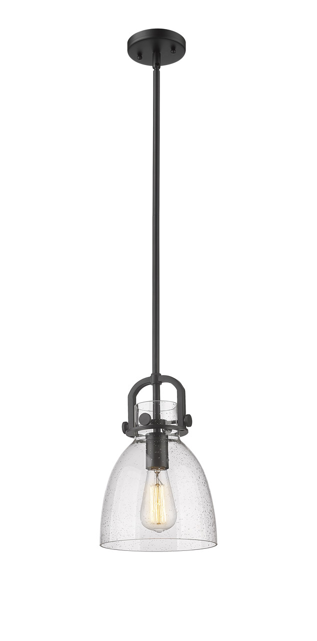 INNOVATIONS 410-1SS-BK-G412-8SDY Newton Bell 1 8 inch Multi Pendant Matte Black