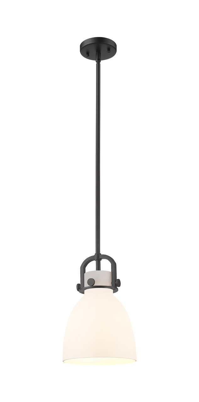 INNOVATIONS 410-1SS-BK-G412-8WH Newton Bell 1 8 inch Multi Pendant Matte Black