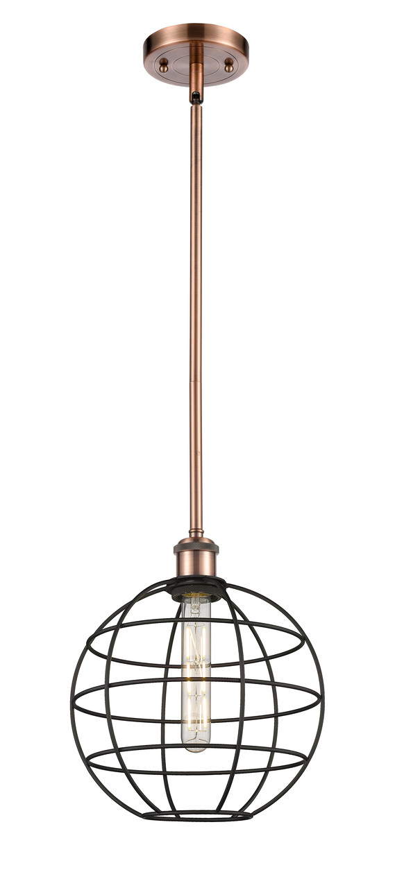 INNOVATIONS 516-1S-AC-CE-10-BK Lake Placid 1 10 inch Multi Pendant Antique Copper