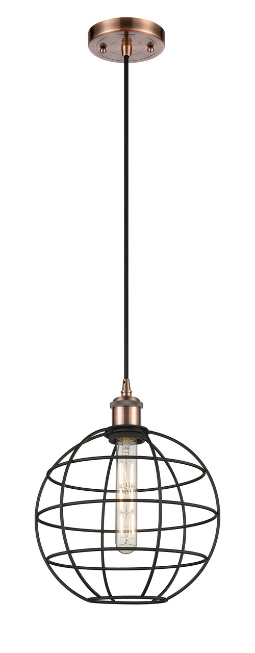 INNOVATIONS 516-1P-AC-CE-10-BK Lake Placid 1 10 inch Multi Pendant Antique Copper