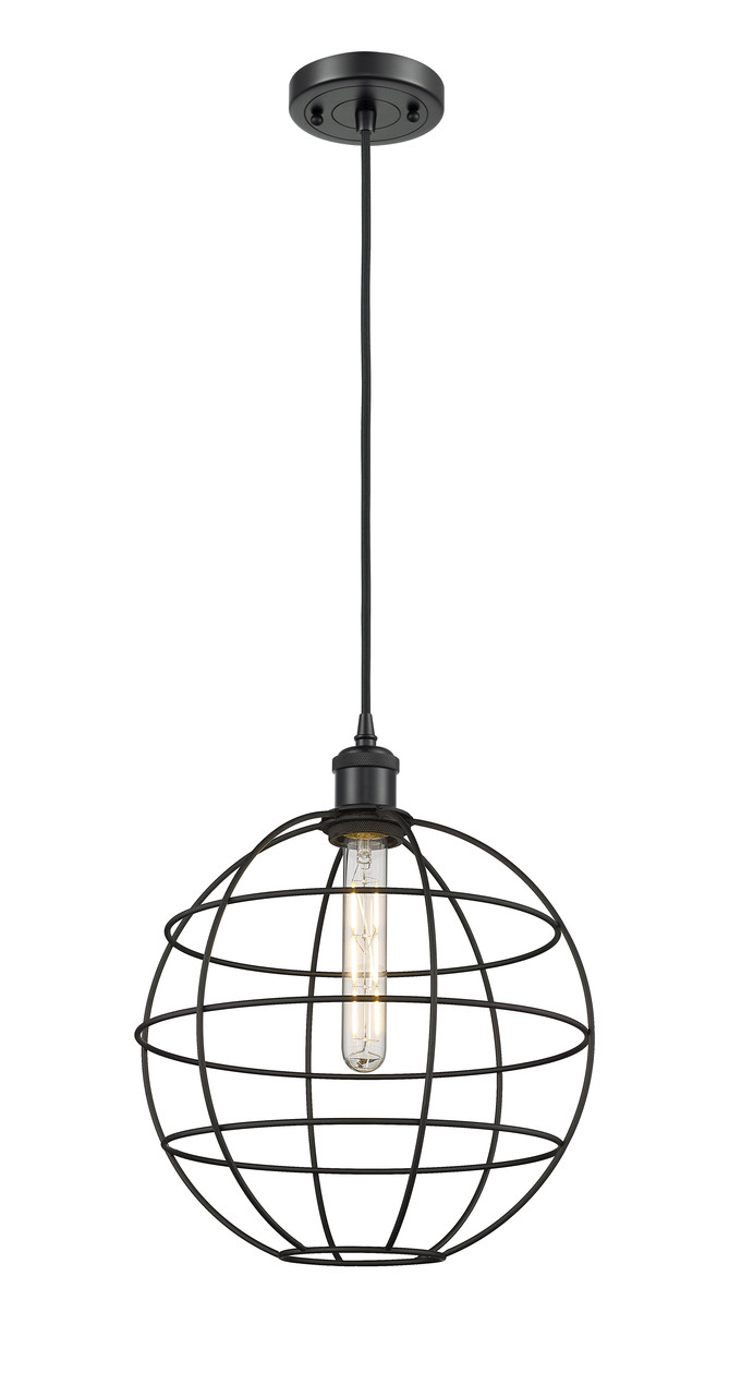 INNOVATIONS 516-1P-BK-CE-12-BK Lake Placid 1 12 inch Multi Pendant Matte Black