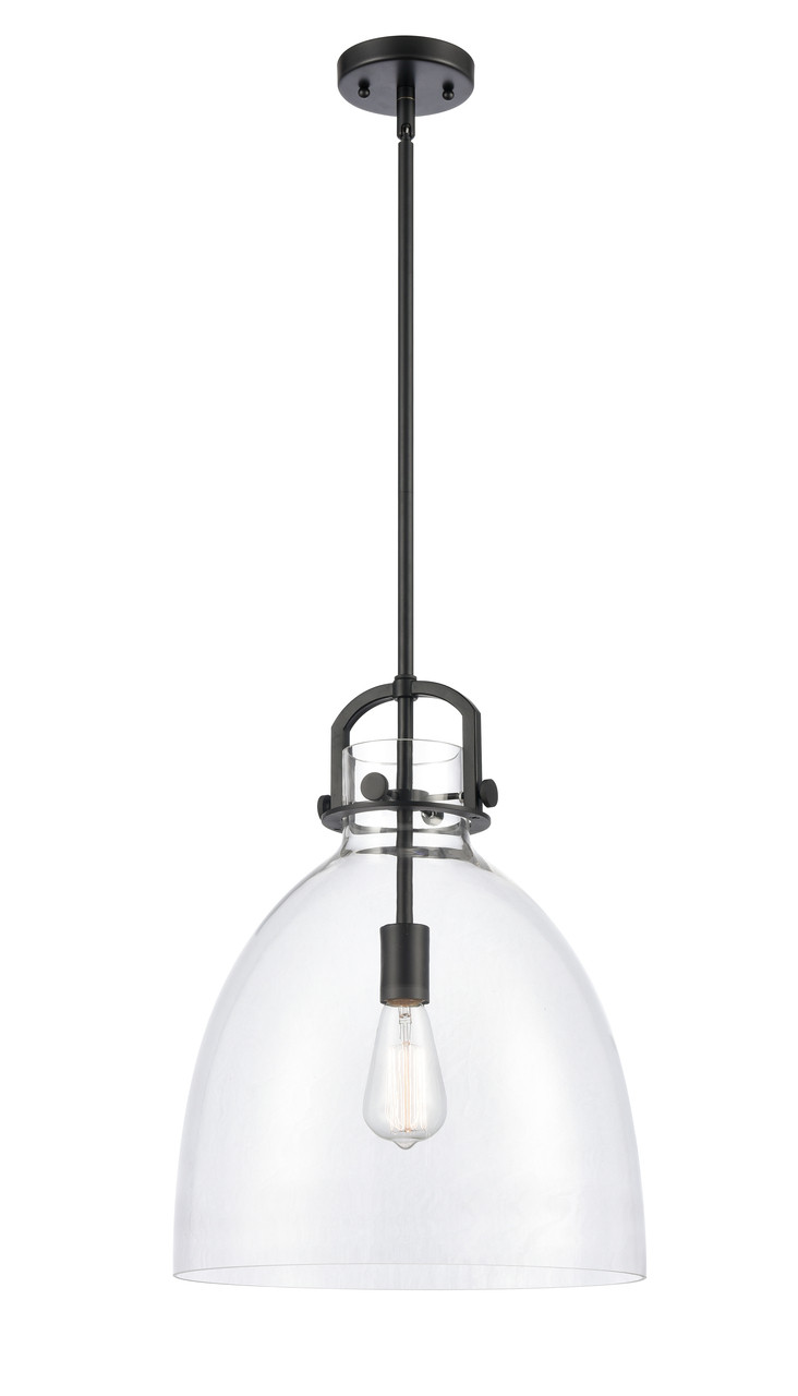 INNOVATIONS 410-1SL-BK-G412-14CL Newton Bell 1 14 inch Multi Pendant Matte Black