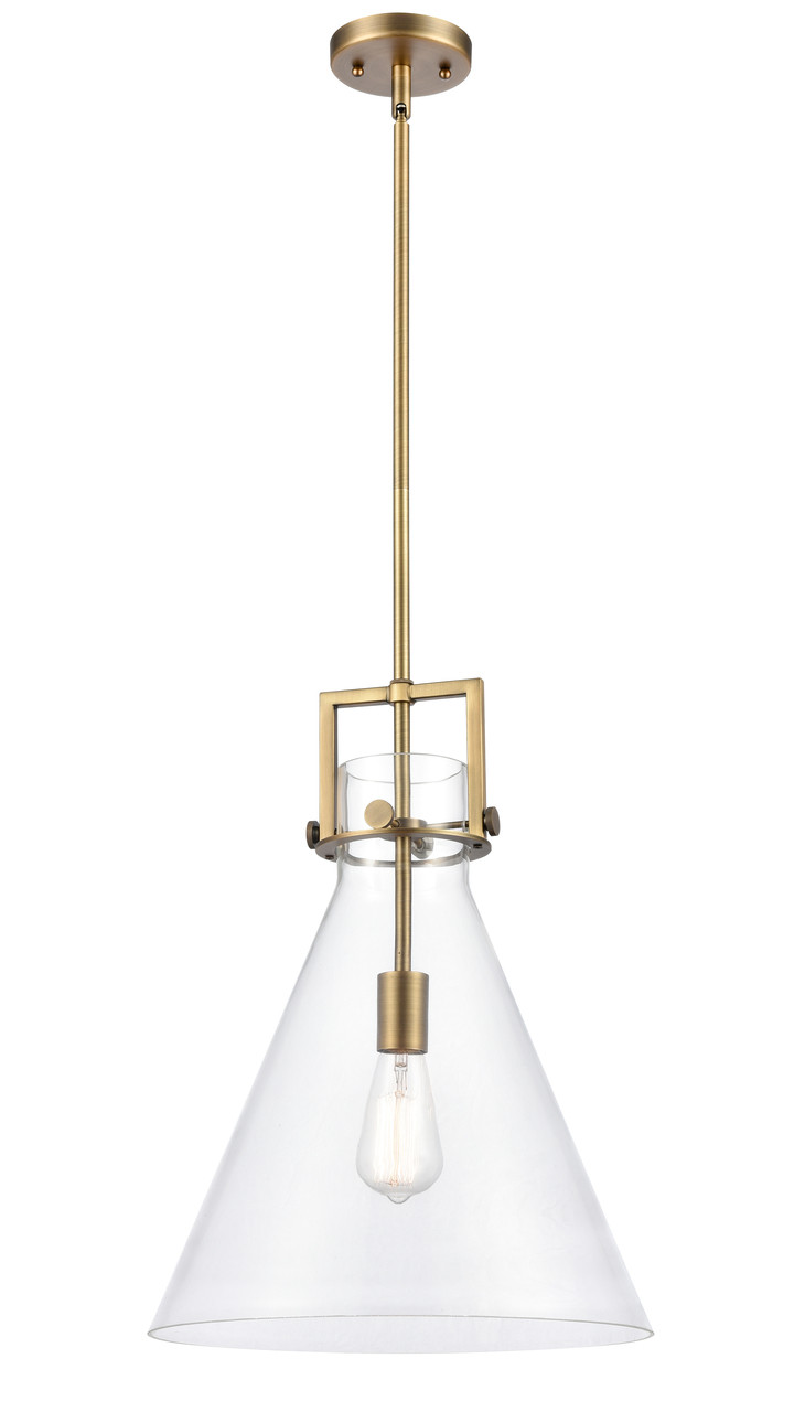 INNOVATIONS 411-1SL-BB-G411-14CL Newton Cone 1 14 inch Multi Pendant Brushed Brass