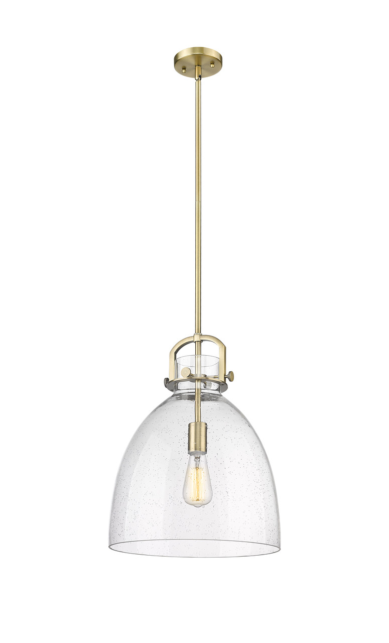 INNOVATIONS 410-1SL-BB-G412-14SDY Newton Bell 1 14 inch Multi Pendant Brushed Brass