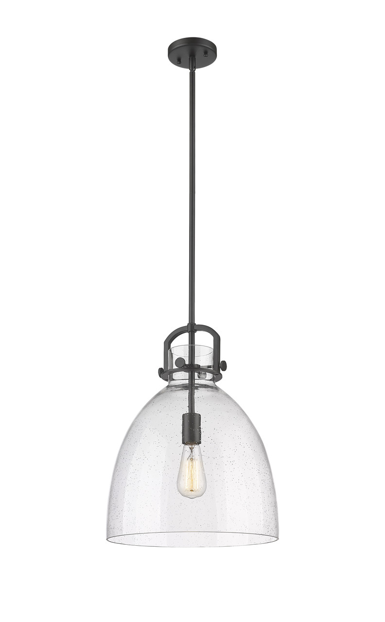 INNOVATIONS 410-1SL-BK-G412-14SDY Newton Bell 1 14 inch Multi Pendant Matte Black