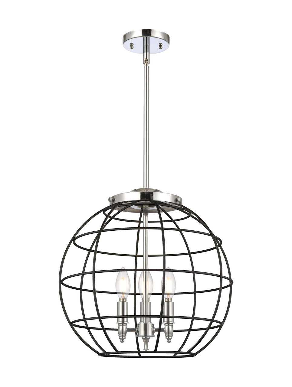 INNOVATIONS 221-3S-PC-CE-16-BK Lake Placid 3 16 inch Multi Pendant Polished Chrome
