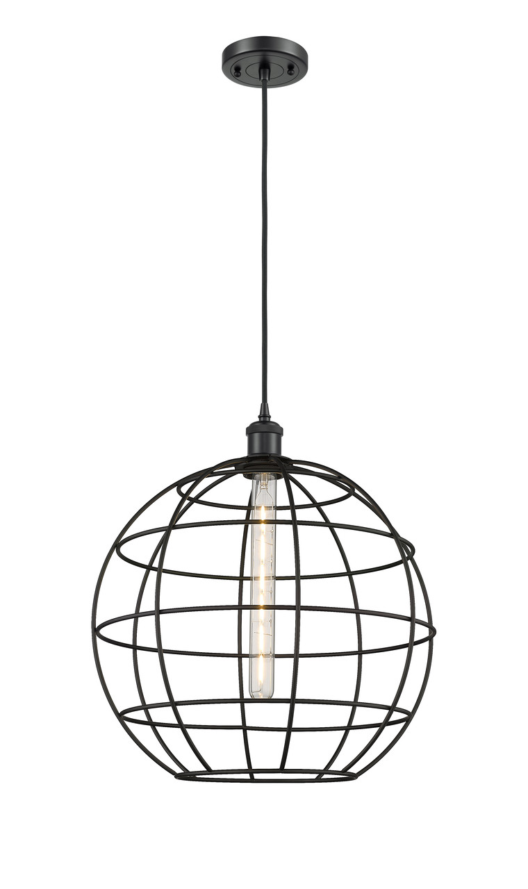 INNOVATIONS 516-1P-BK-CE-16-BK Lake Placid 1 16 inch Multi Pendant Matte Black