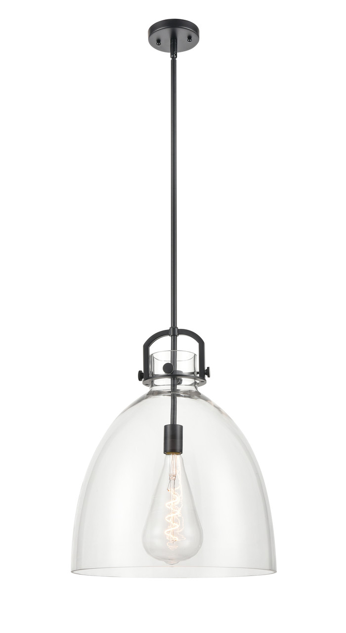 INNOVATIONS 410-1SL-BK-G412-16CL Newton Bell 1 16 inch Multi Pendant Matte Black