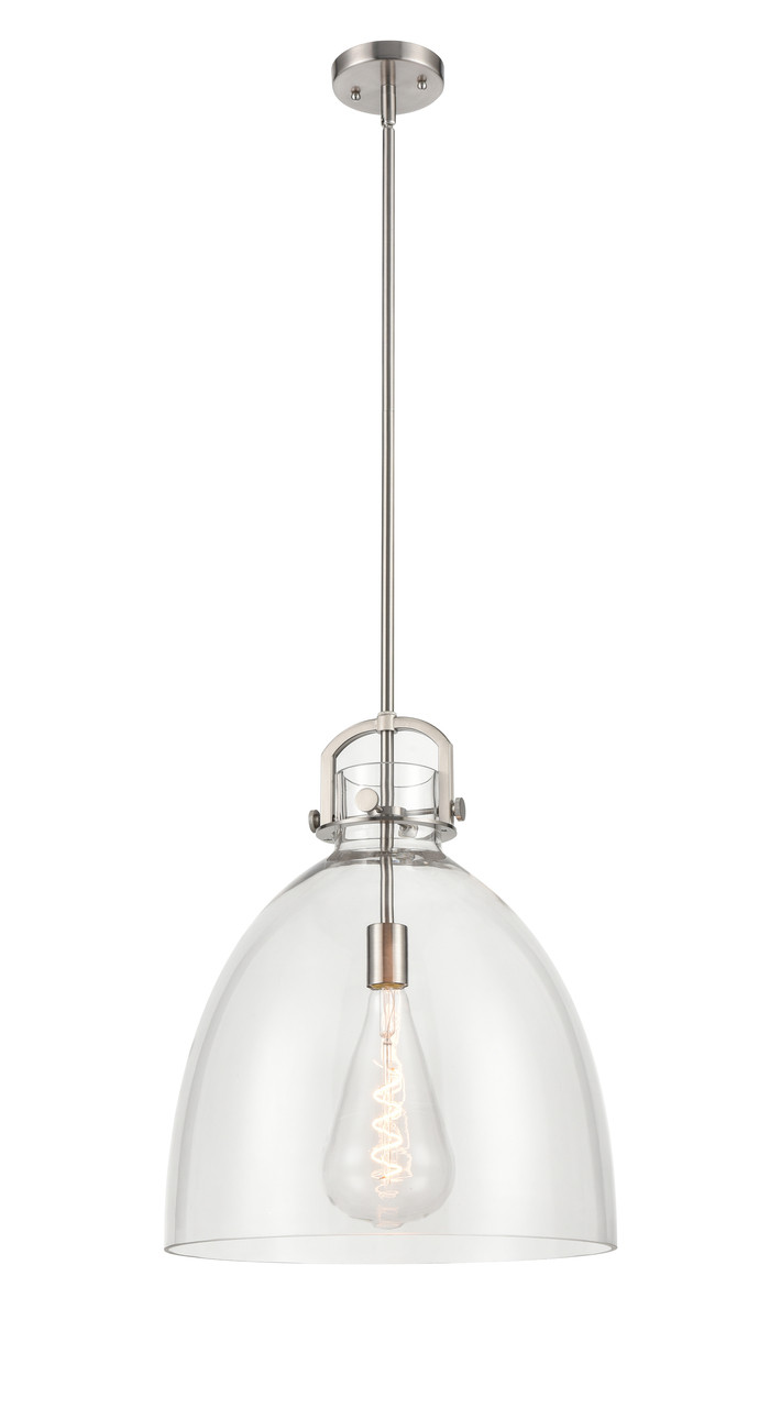 INNOVATIONS 410-1SL-SN-G412-16CL Newton Bell 1 16 inch Multi Pendant Satin Nickel