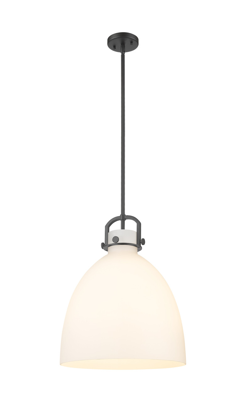 INNOVATIONS 410-1SL-BK-G412-16WH Newton Bell 1 16 inch Multi Pendant Matte Black