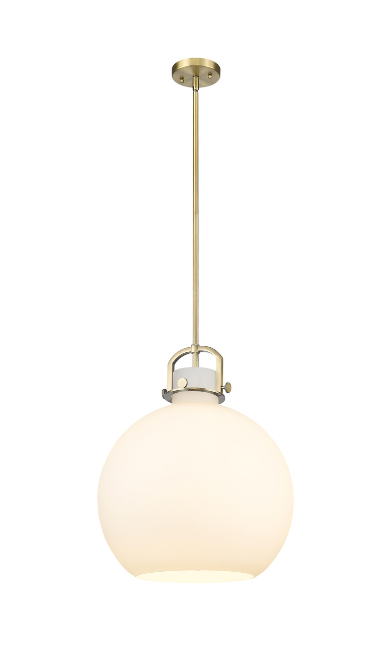 INNOVATIONS 410-1SL-BB-G410-16WH Newton Sphere 1 16 inch Multi Pendant Brushed Brass