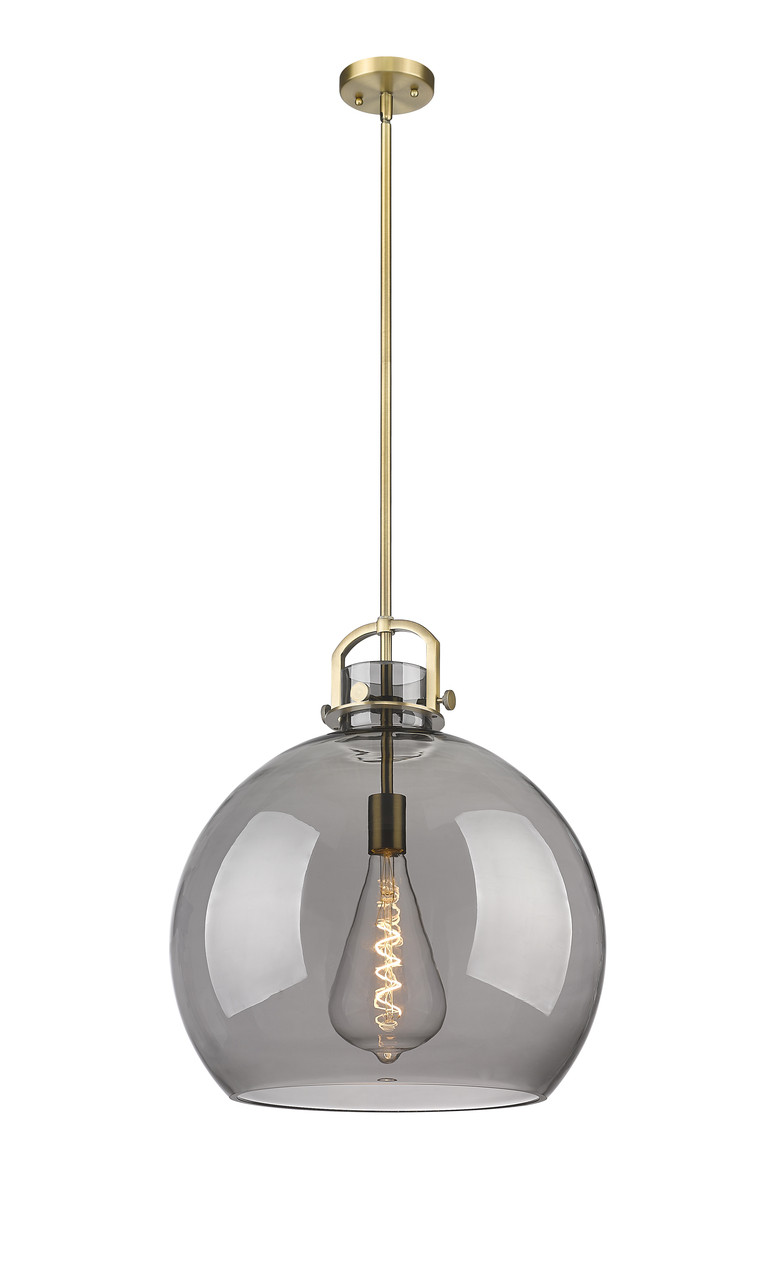 INNOVATIONS 410-1SL-BB-G410-18SM Newton Sphere 1 18 inch Multi Pendant Brushed Brass