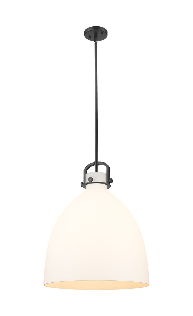 INNOVATIONS 410-1SL-BK-G412-18WH Newton Bell 1 18 inch Multi Pendant Matte Black