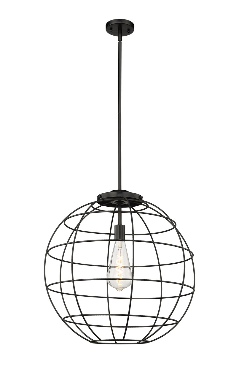 INNOVATIONS 221-1S-BK-CE-22-BK Lake Placid 1 22 inch Multi Pendant Matte Black