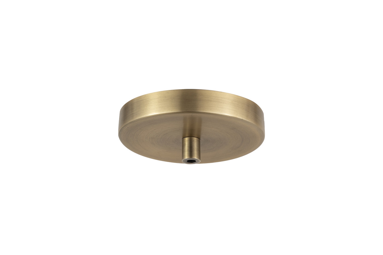 INNOVATIONS 100-BB Single Port Round Canopy & Hardware Brushed Brass