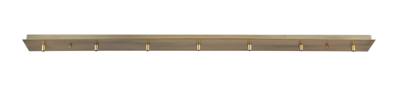 INNOVATIONS 127-BB 7 Light Rectangular Multi Port Canopy Brushed Brass