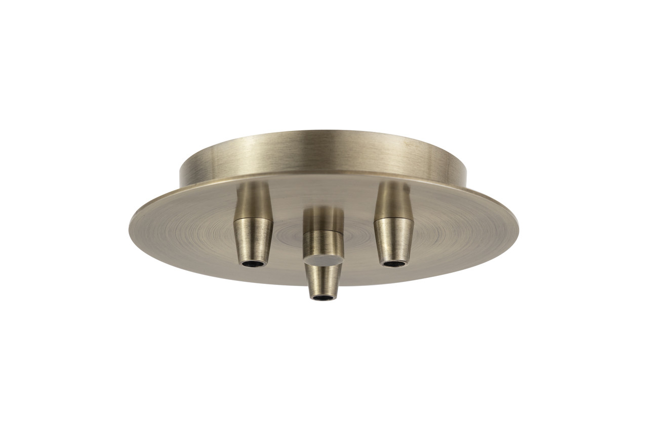 INNOVATIONS 103-AB 3 Light Round Multi Port Canopy Antique Brass