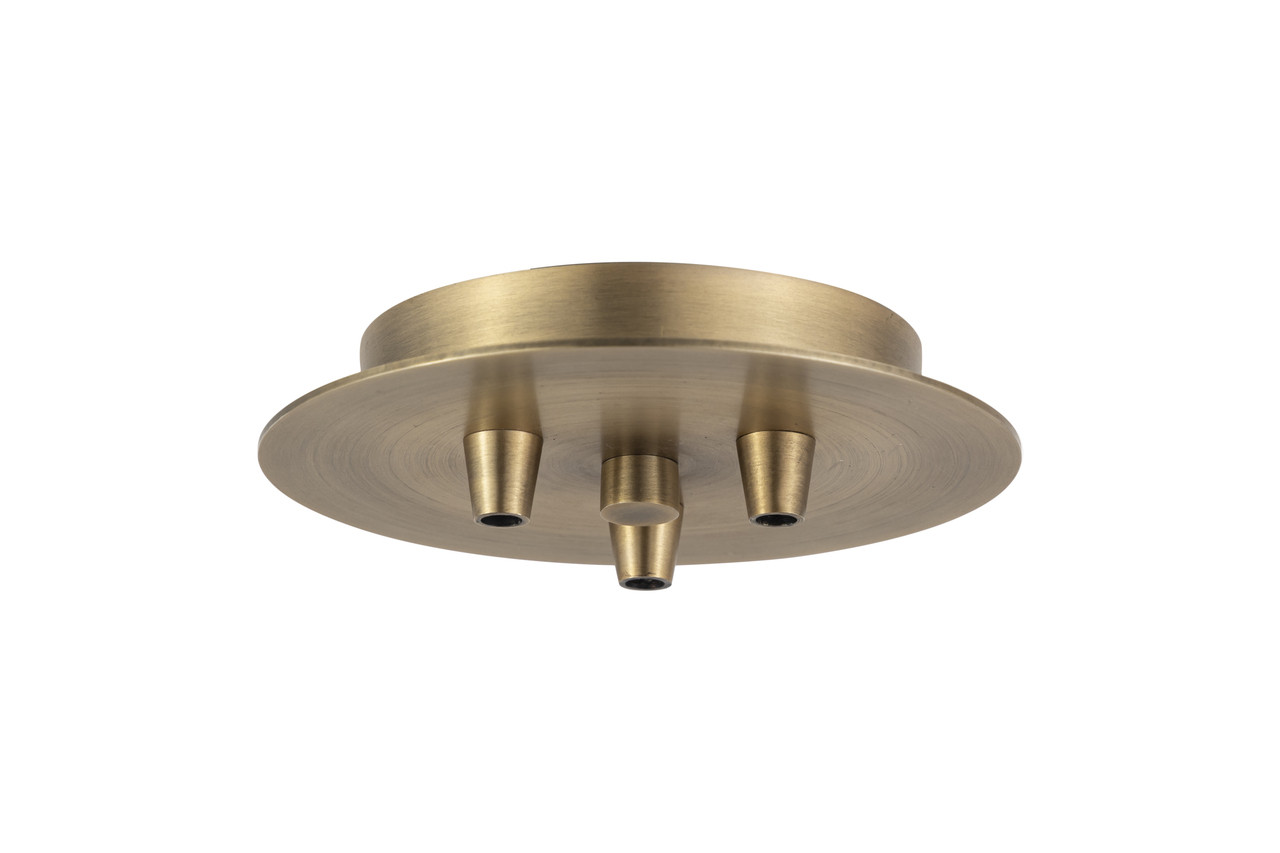 INNOVATIONS 103-BB 3 Light Round Multi Port Canopy Brushed Brass