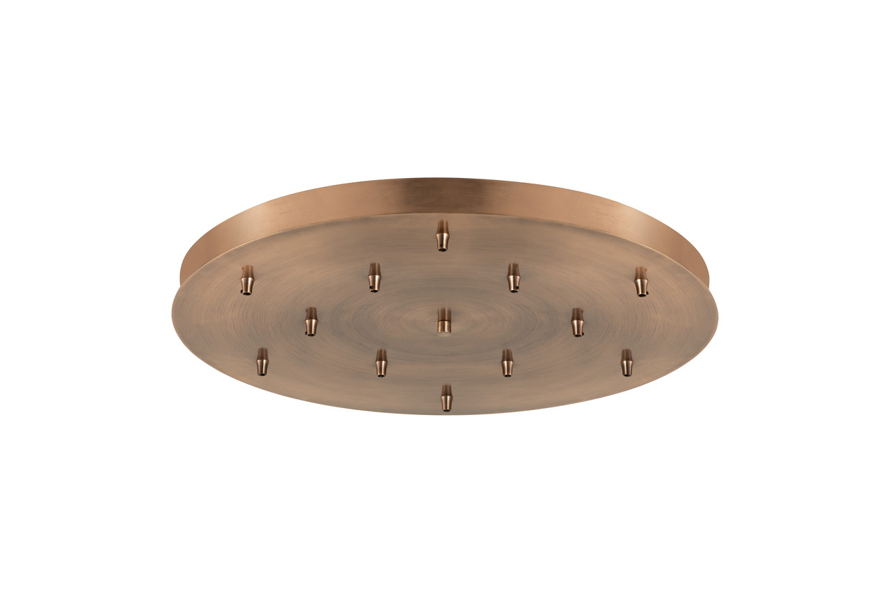 INNOVATIONS 126-AC 9 Light Round Multi Port Canopy Antique Copper