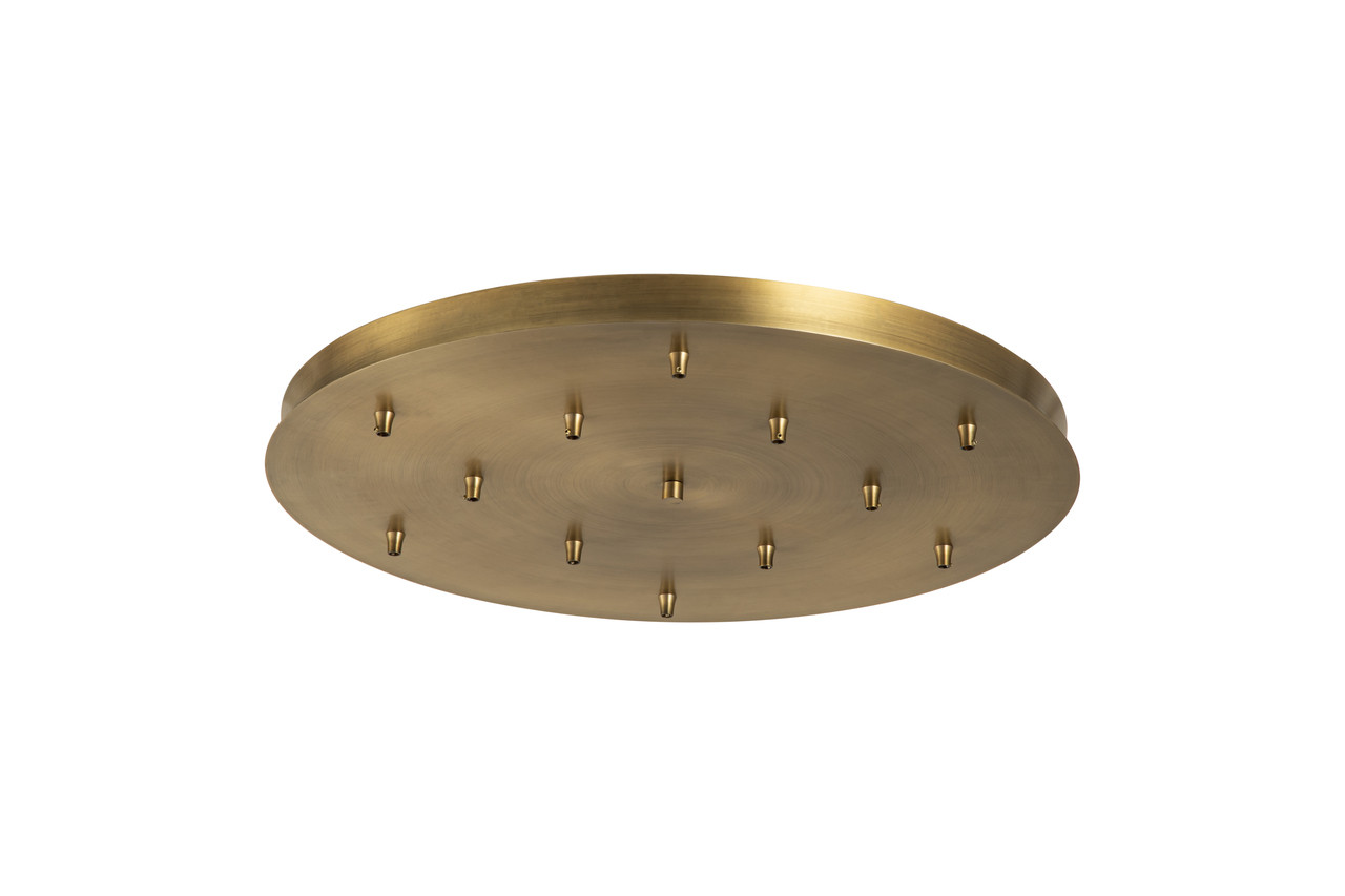 INNOVATIONS 126-BB 9 Light Round Multi Port Canopy Brushed Brass