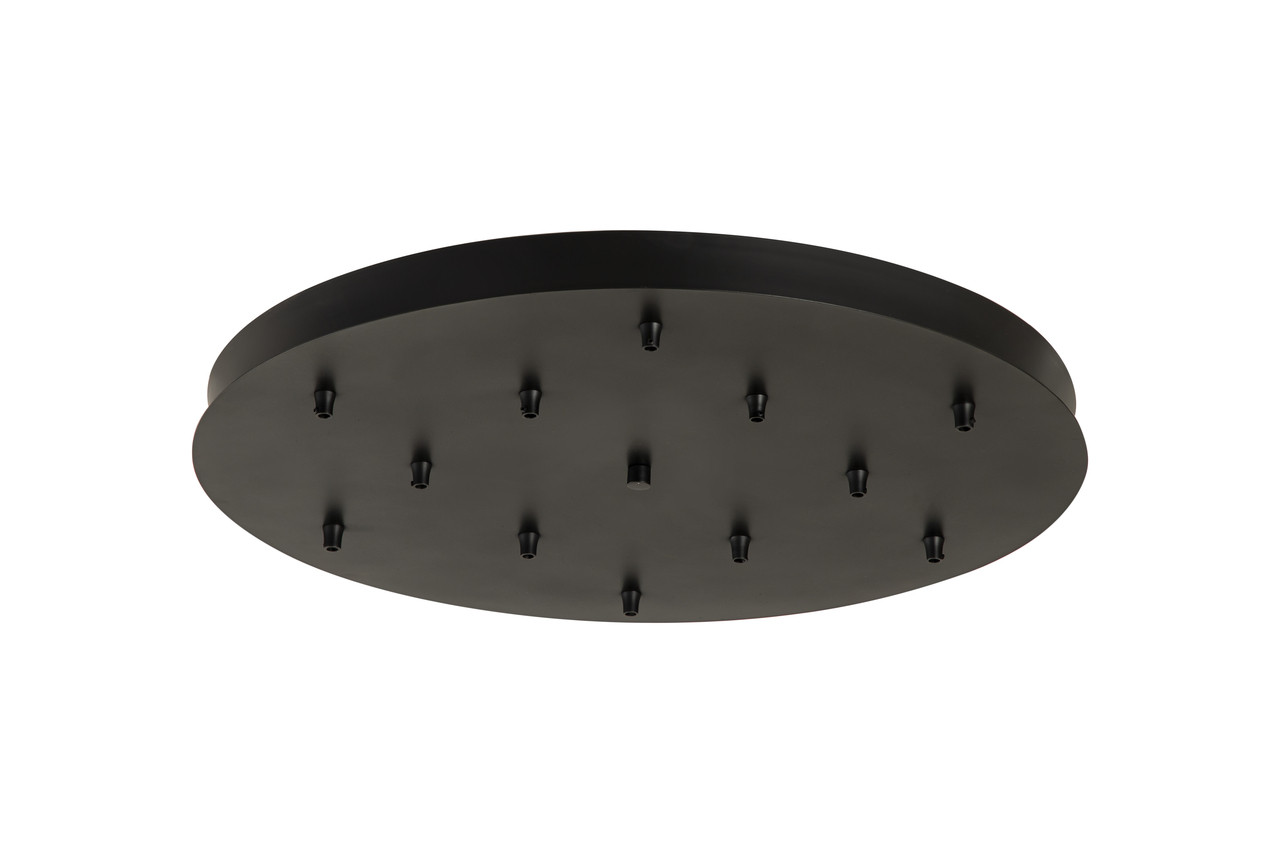 INNOVATIONS 126-BK 9 Light Round Multi Port Canopy Matte Black