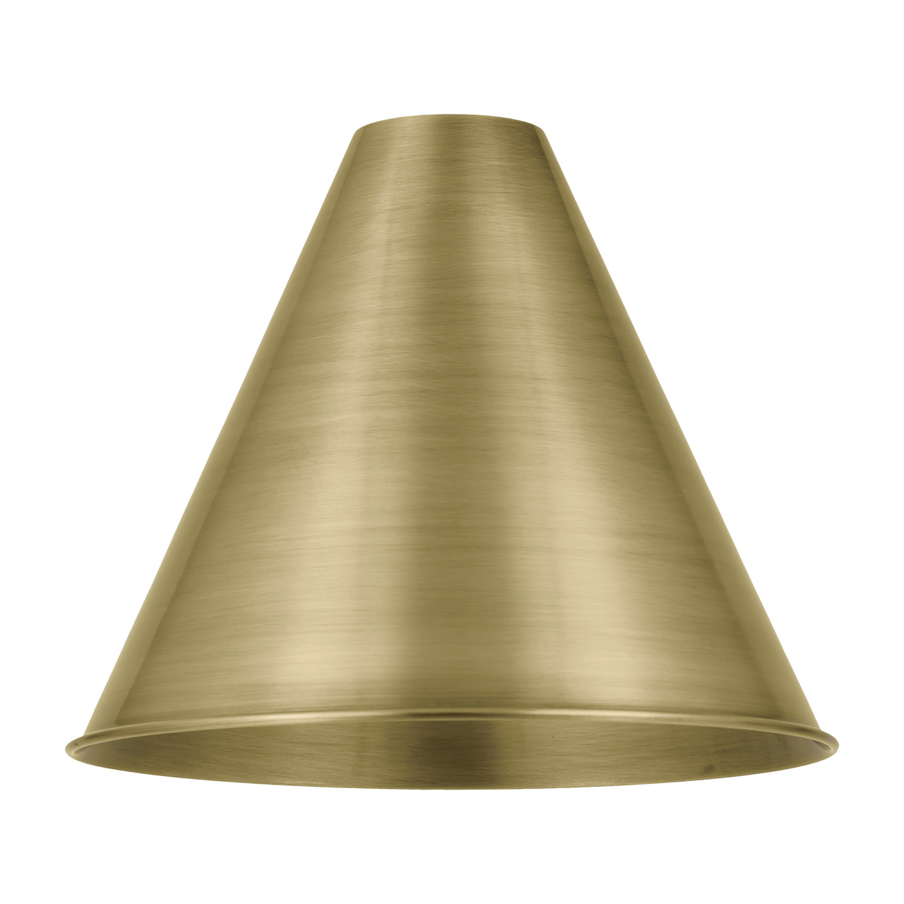 INNOVATIONS MBC-16-AB Ballston Cone Light 16 inch Antique Brass Metal Shade