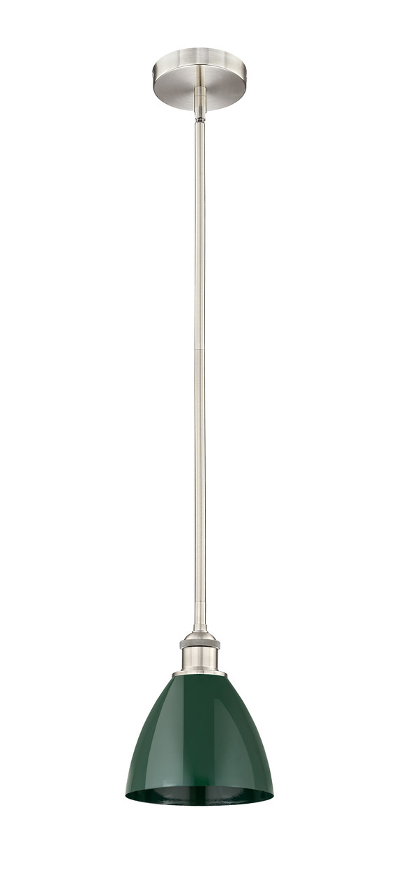 INNOVATIONS 616-1S-SN-MBD-75-GR Plymouth Dome 1 Light 7.5 inch Mini Pendant Brushed Satin Nickel